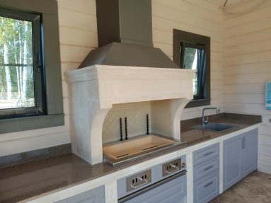 барбекю из камня