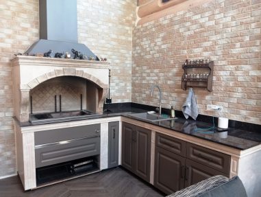 барбекю из натурального камня