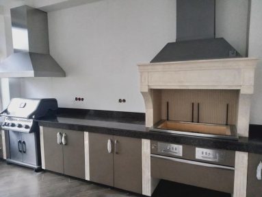 модульное барбекю с газовым грилем